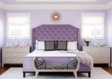 Lilac purple is unique and sentimental for bedroom.